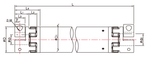 Drawing of Side-clamp Hub Split Type